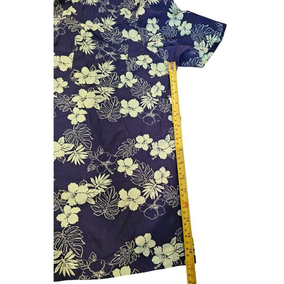 28 Palms Shirt Mens XL Blue Green Tropical Floral Hawaiian Outdoor Short Sleeve - Picture 6 of 11